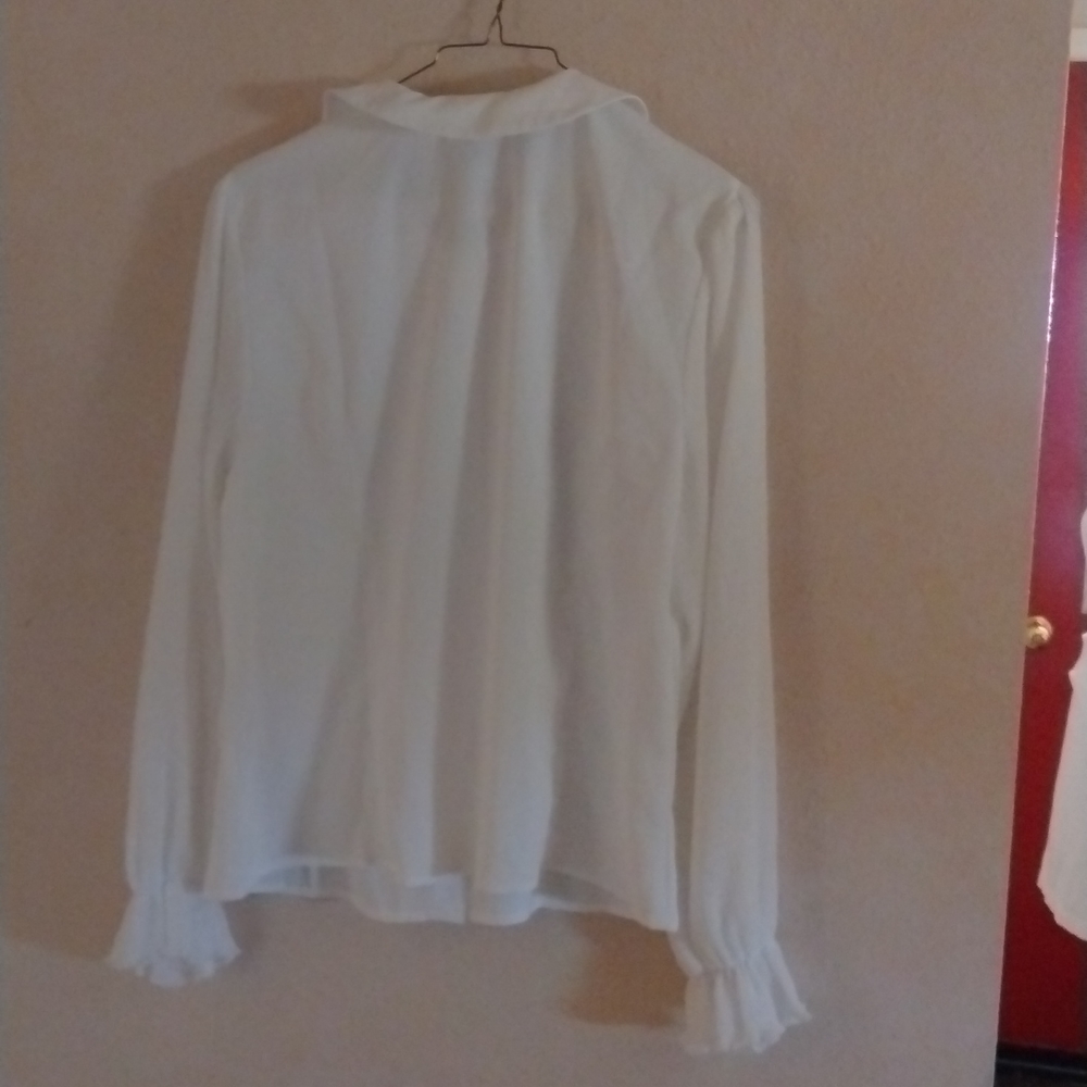 Allegra K White Blouse - Picture 4 of 6